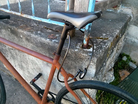 The Rust Bike: Rusty and Beautiful. Featuring The InterLock seatpost--The lock that hides inside  your bike!